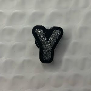 Letter Y glitter Croc Charm